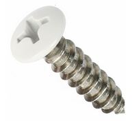 6A X 1 QUAD OVAL SMS ZINC #7HD PT.  #02 WHITE